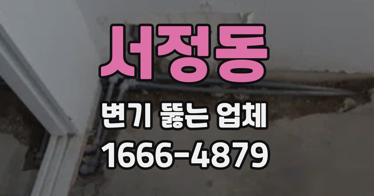 서정동 변기 뚫는 업체