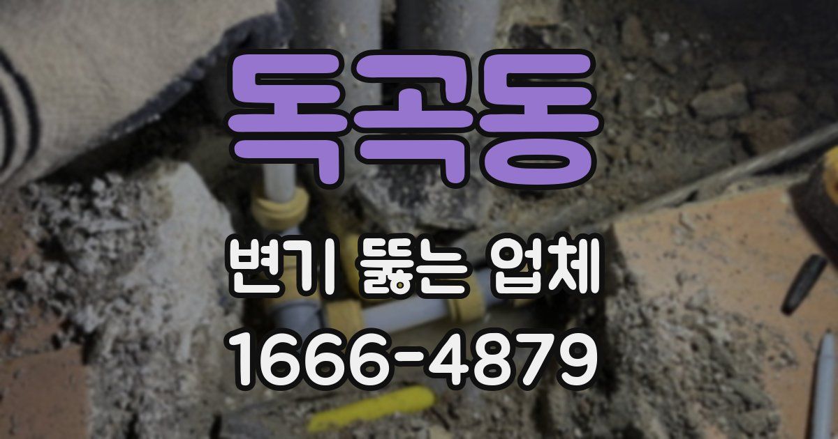 독곡동 변기 뚫는 업체