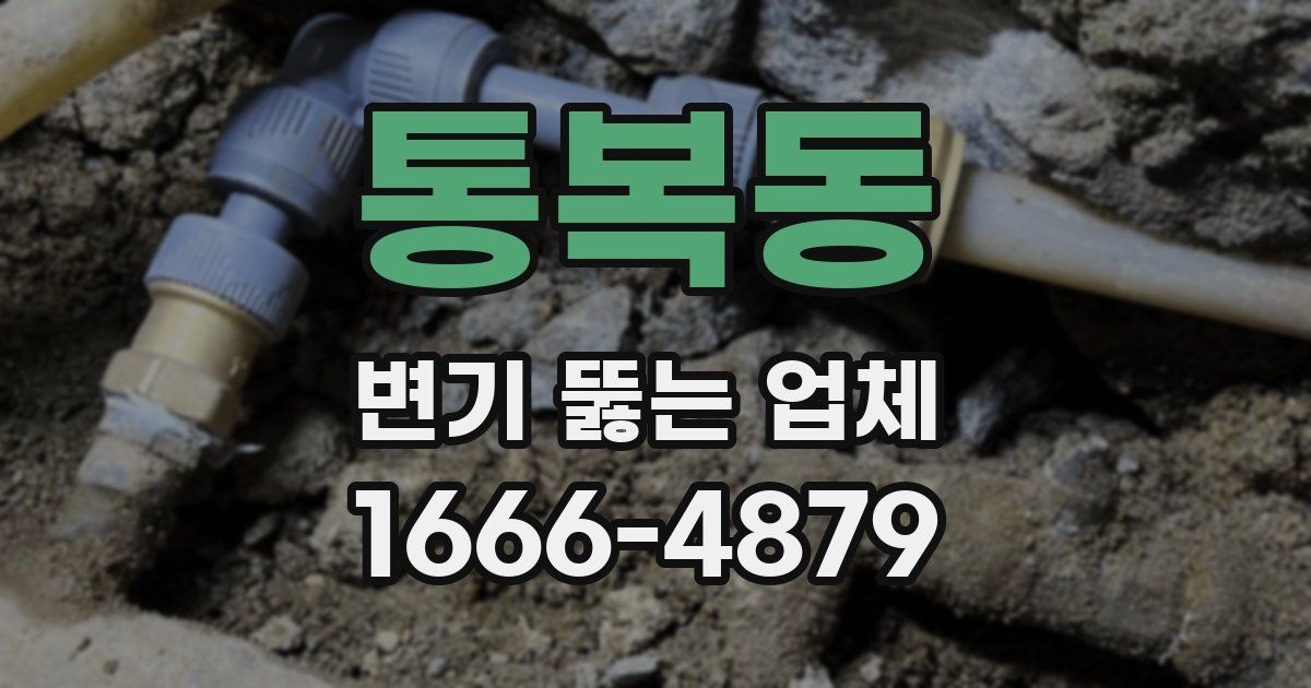 통복동 변기 뚫는 업체
