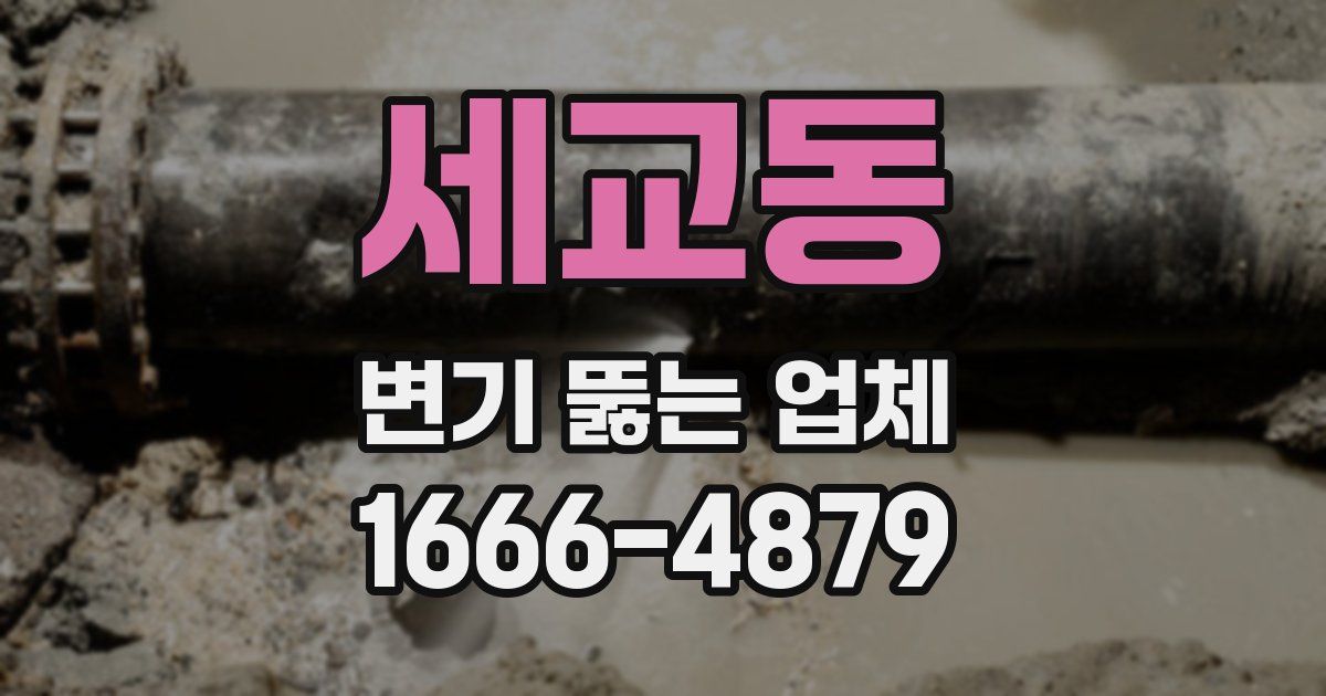 세교동 변기 뚫는 업체