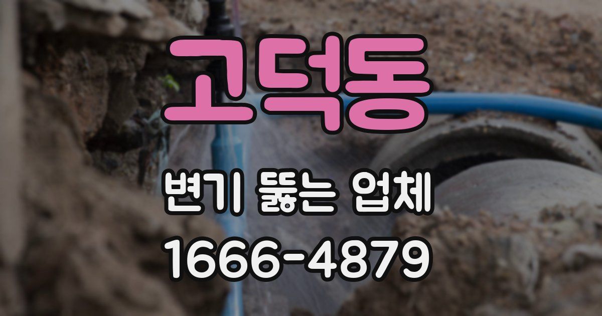고덕동 변기 뚫는 업체