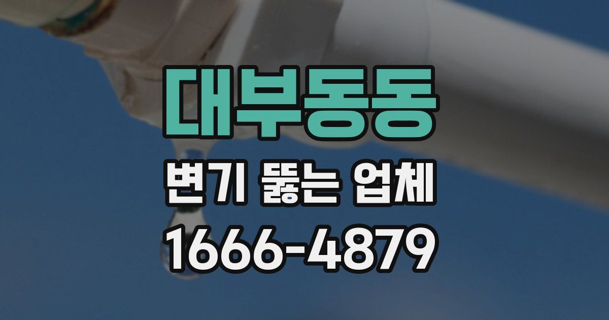 대부동동 변기 뚫는 업체