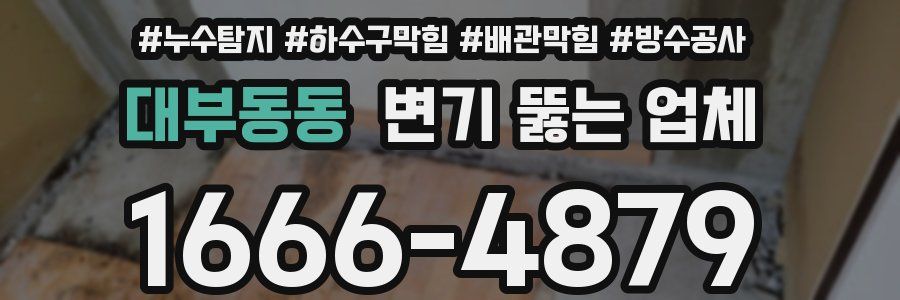 대부동동 변기 뚫는 업체