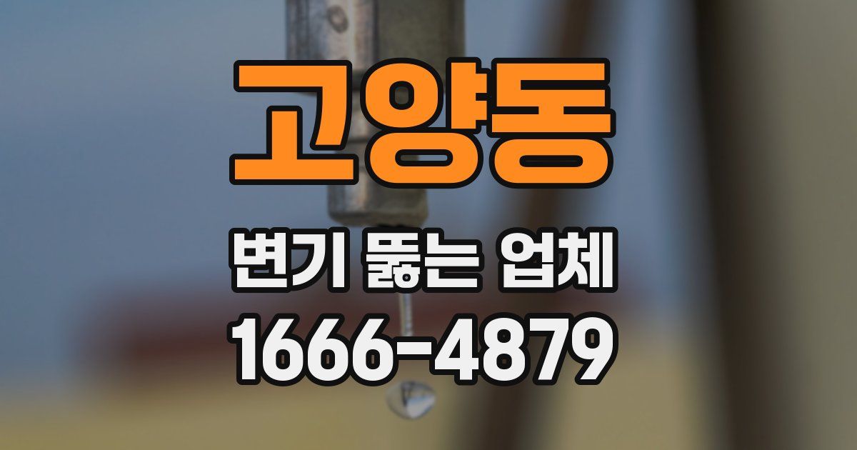 고양동 변기 뚫는 업체