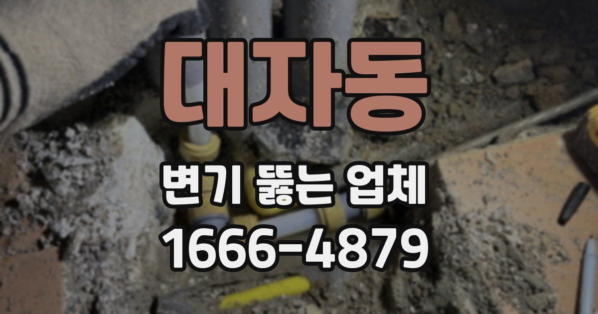 대자동 변기 뚫는 업체