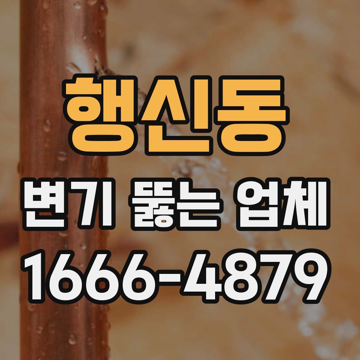 행신동 변기 뚫는 업체