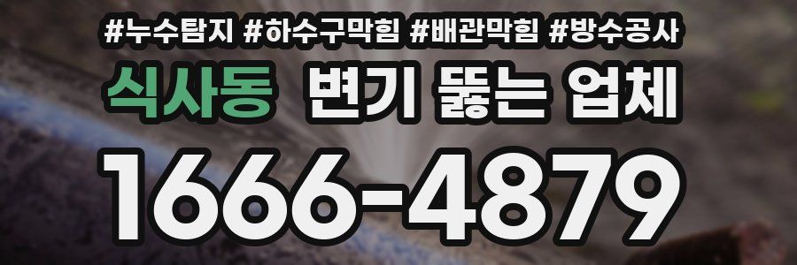 식사동 변기 뚫는 업체