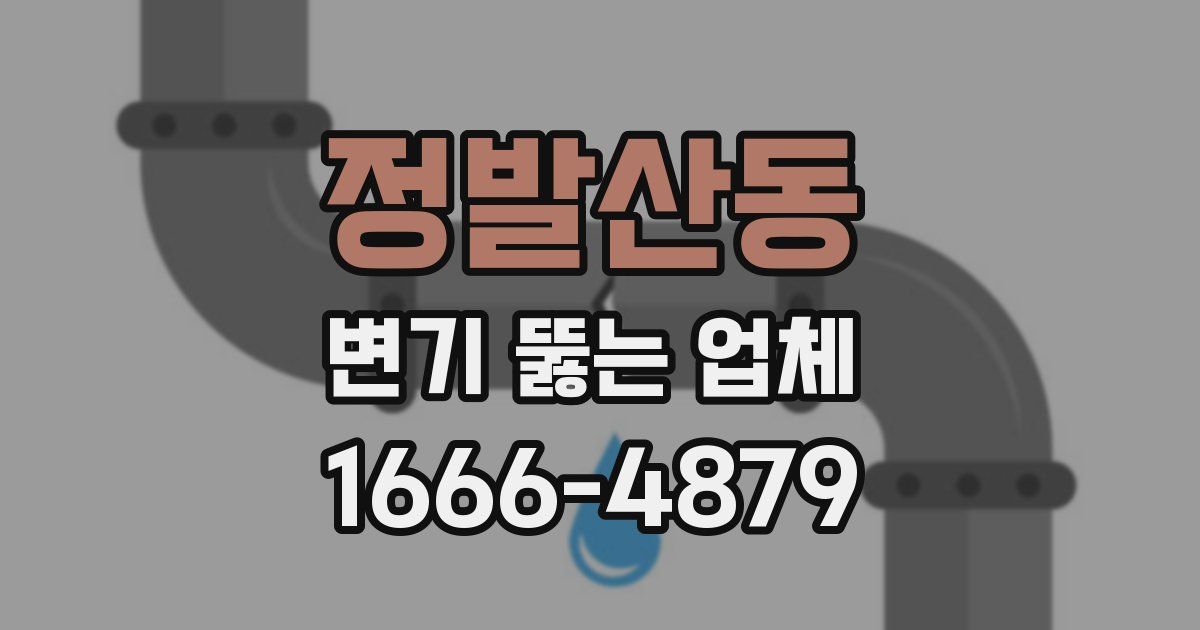 정발산동 변기 뚫는 업체