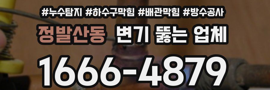 정발산동 변기 뚫는 업체