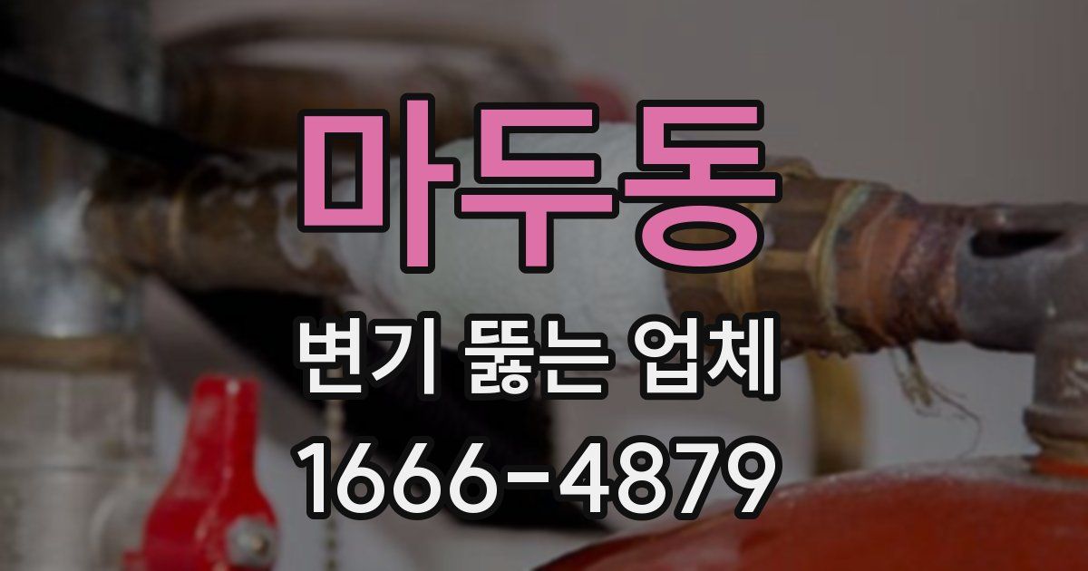 마두동 변기 뚫는 업체