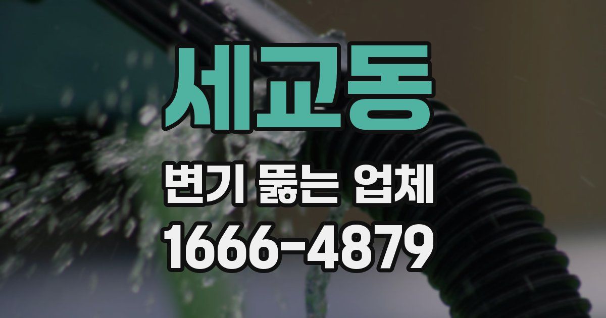세교동 변기 뚫는 업체