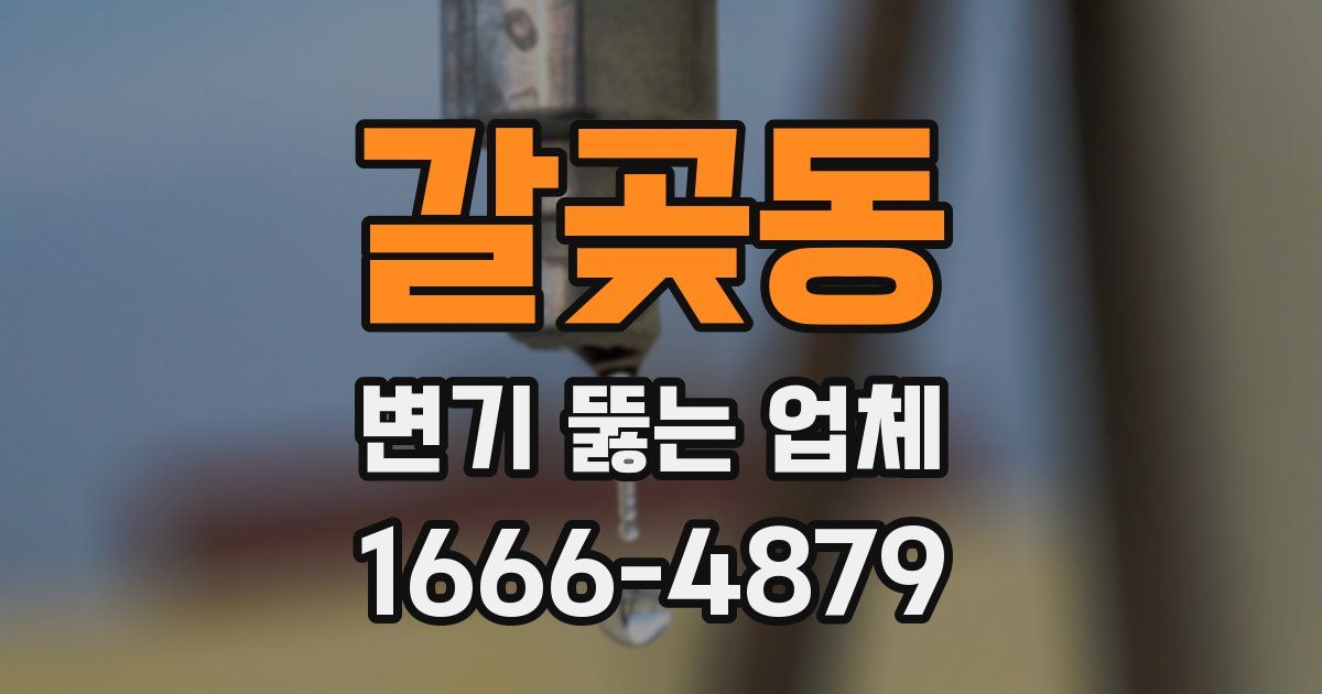 갈곶동 변기 뚫는 업체