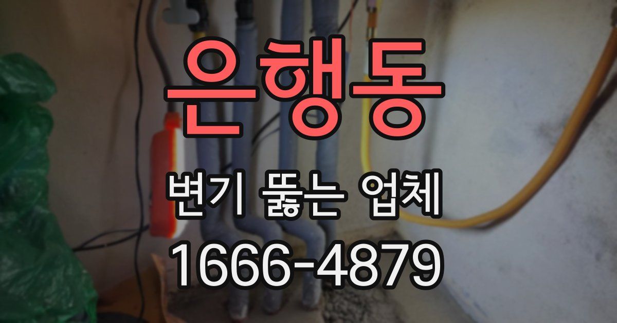 은행동 변기 뚫는 업체