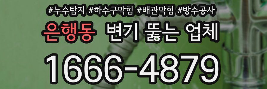 은행동 변기 뚫는 업체