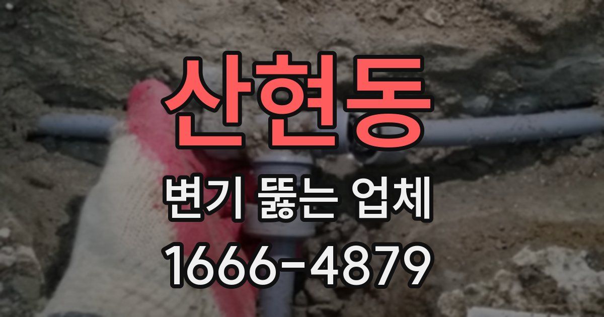 산현동 변기 뚫는 업체