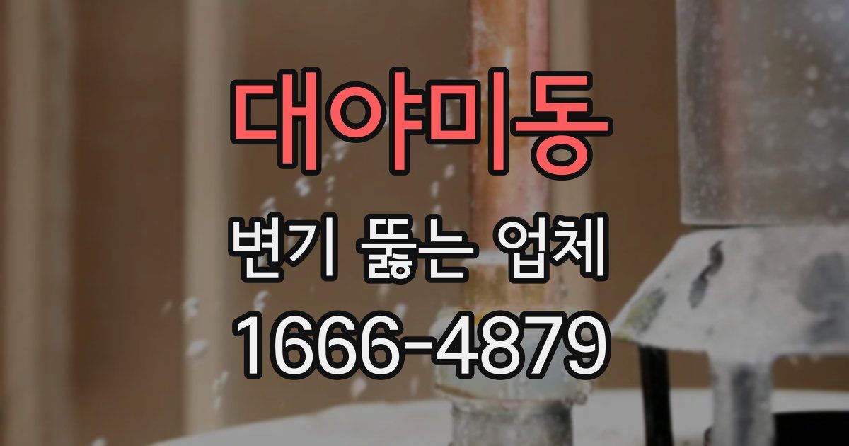 대야미동 변기 뚫는 업체