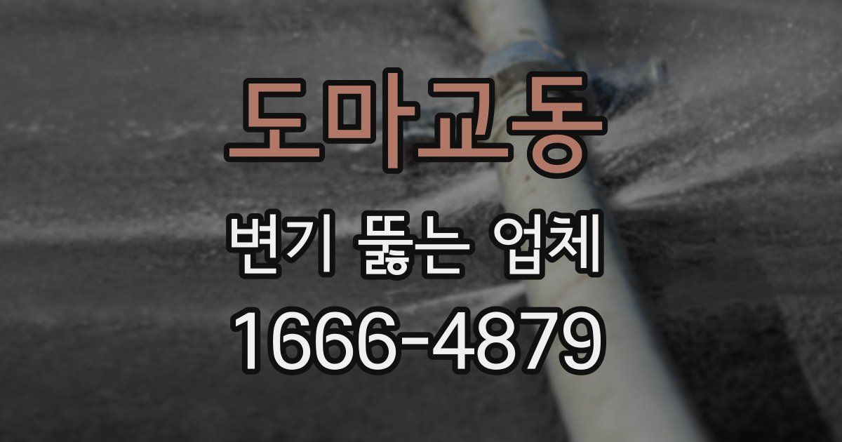 도마교동 변기 뚫는 업체