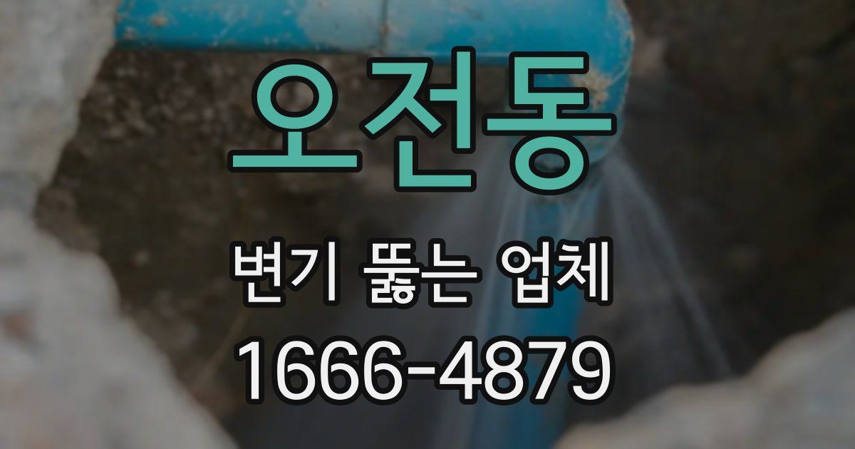 오전동 변기 뚫는 업체