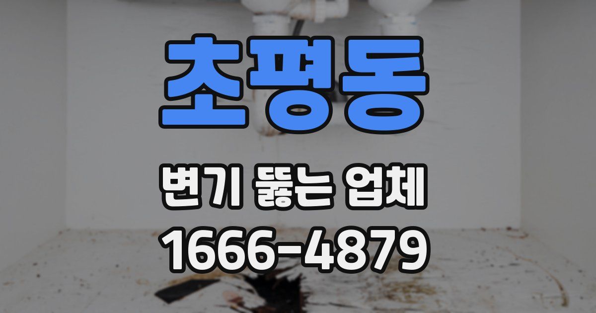 초평동 변기 뚫는 업체