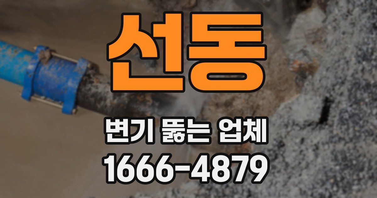선동 변기 뚫는 업체