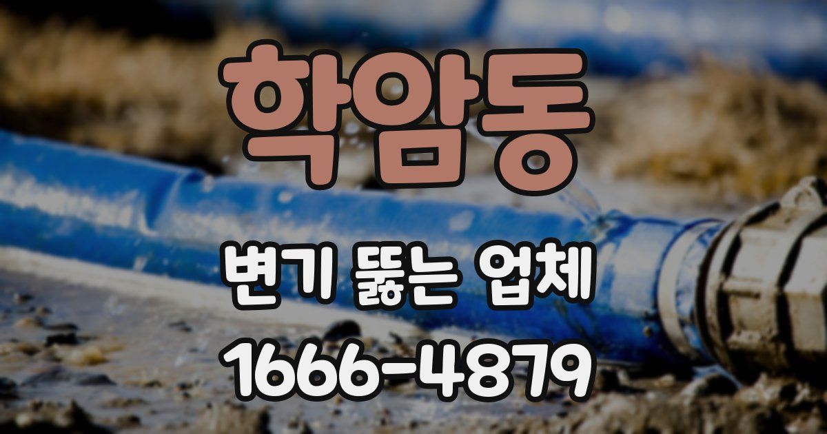 학암동 변기 뚫는 업체
