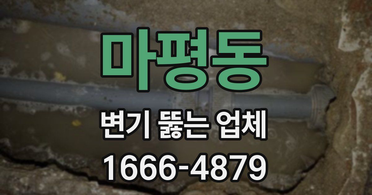 마평동 변기 뚫는 업체