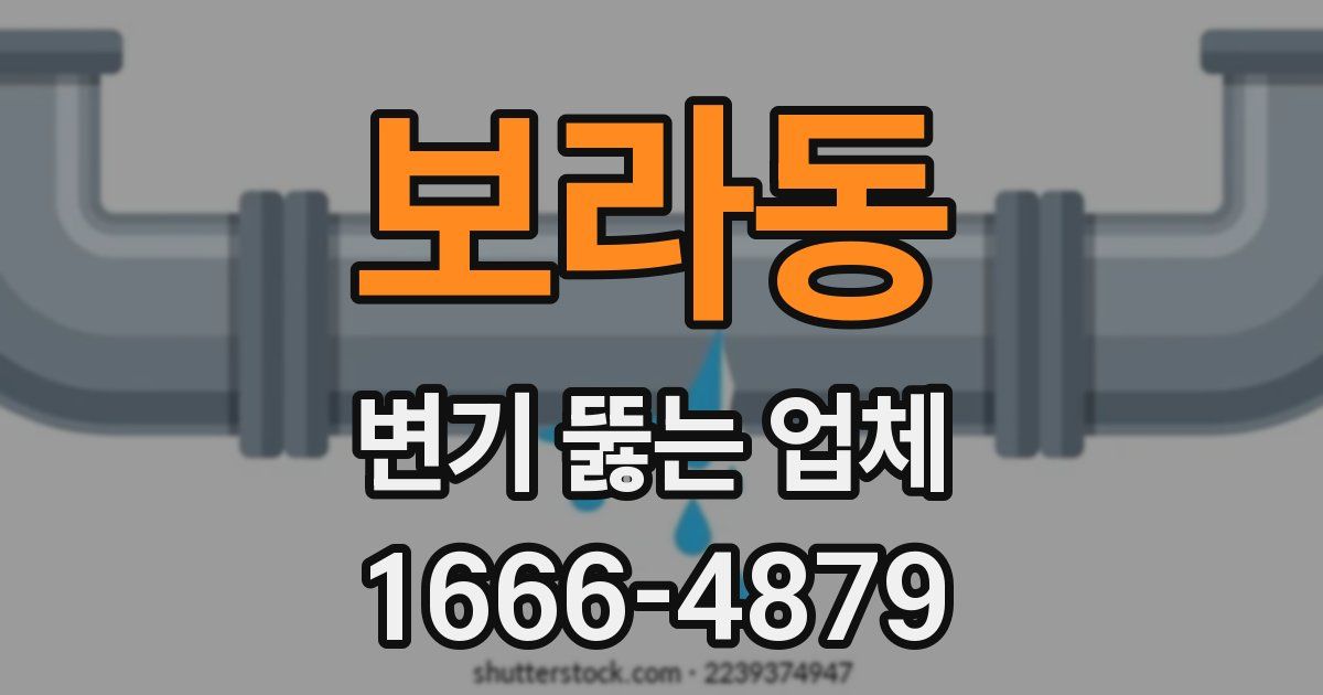 보라동 변기 뚫는 업체