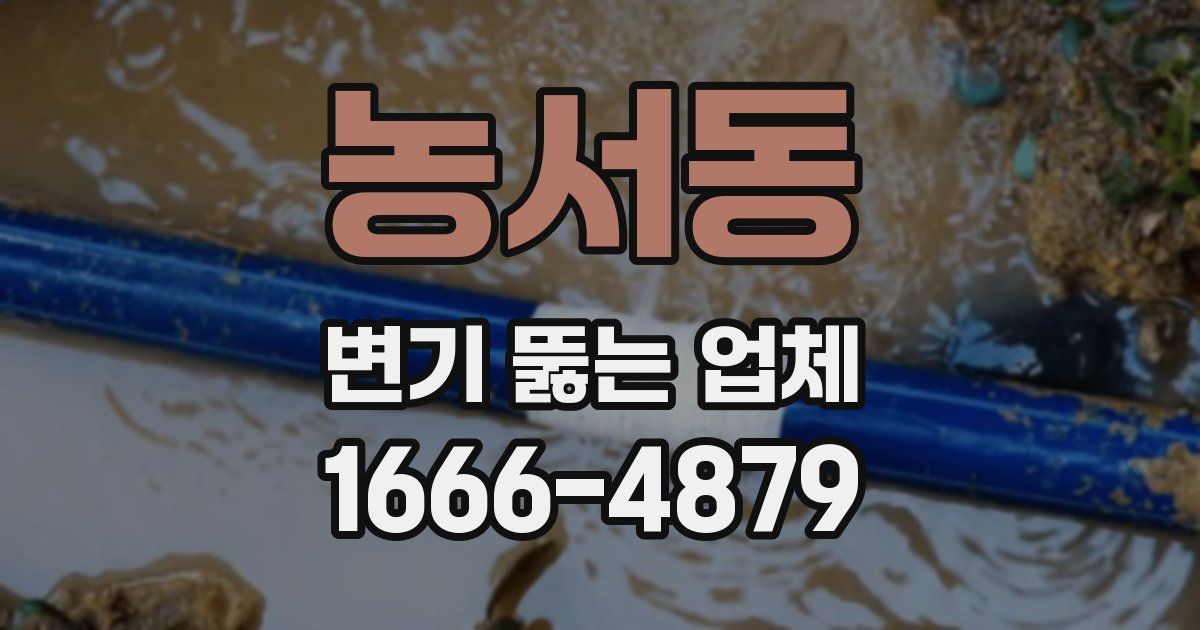 농서동 변기 뚫는 업체