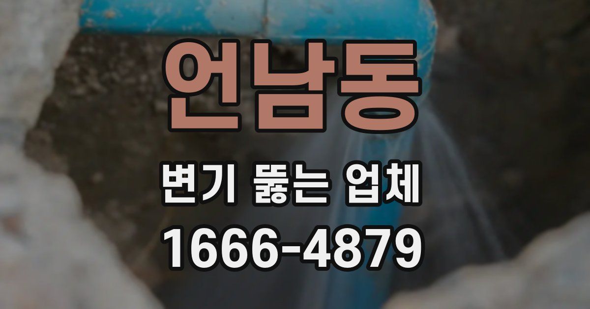 언남동 변기 뚫는 업체