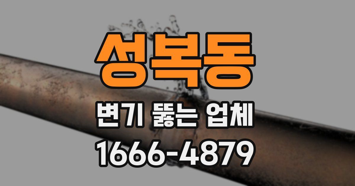 성복동 변기 뚫는 업체