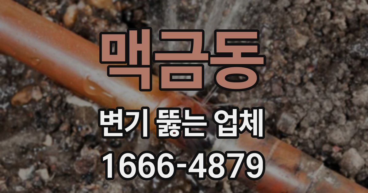 맥금동 변기 뚫는 업체