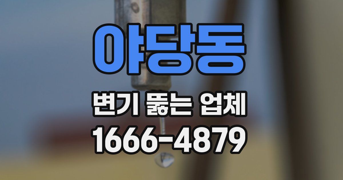 야당동 변기 뚫는 업체