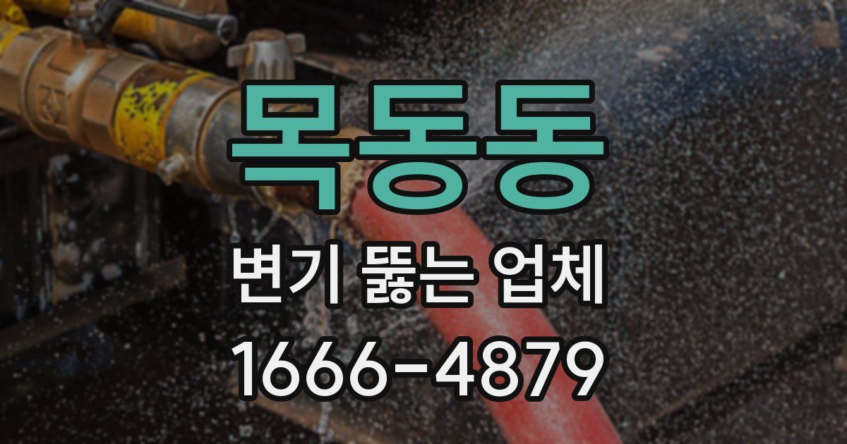 목동동 변기 뚫는 업체