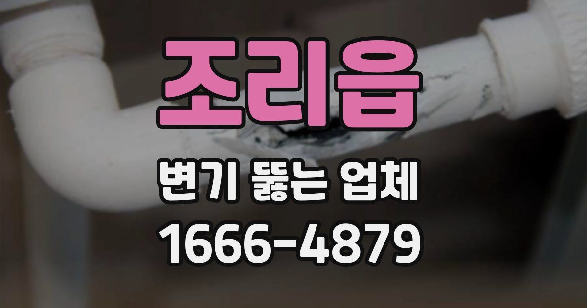 조리읍 변기 뚫는 업체