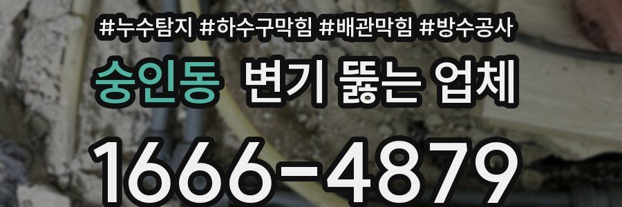 숭인동 변기 뚫는 업체