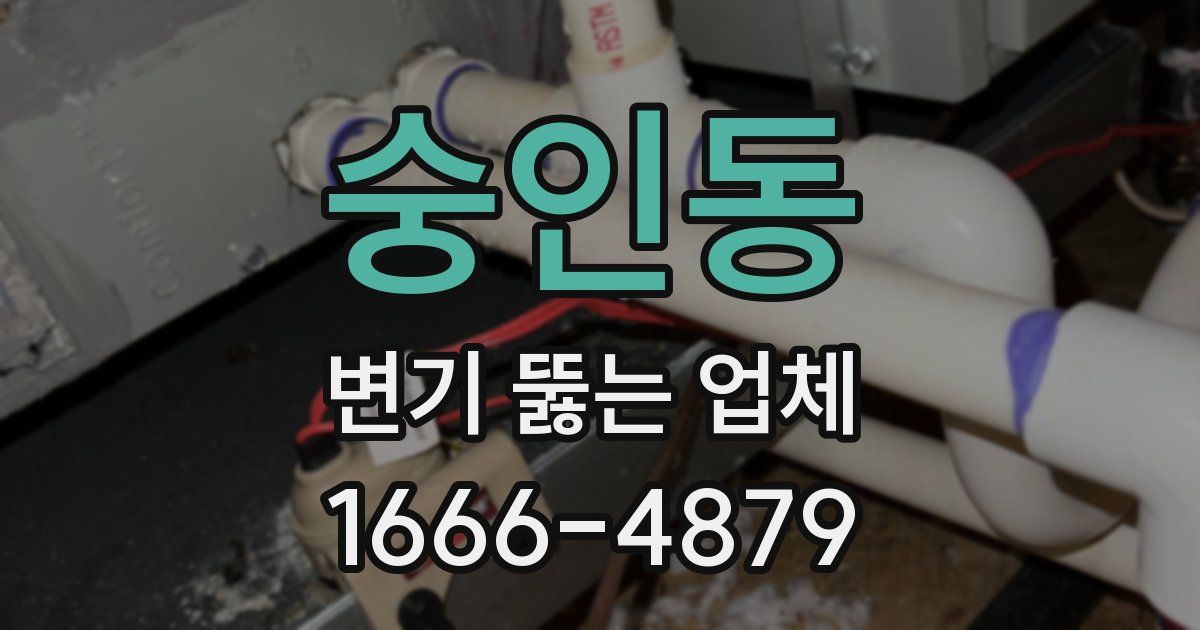 숭인동 변기 뚫는 업체