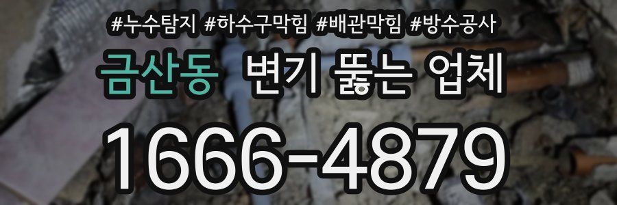 금산동 변기 뚫는 업체
