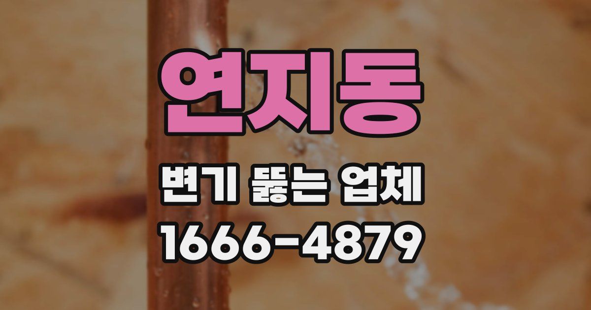 연지동 변기 뚫는 업체