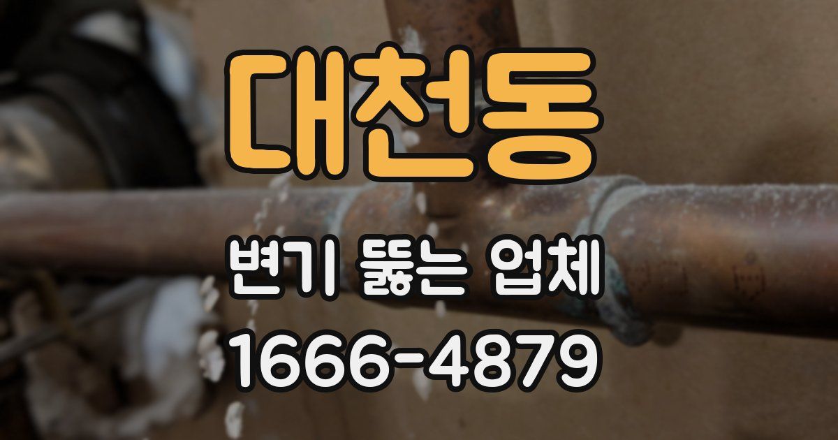 대천동 변기 뚫는 업체