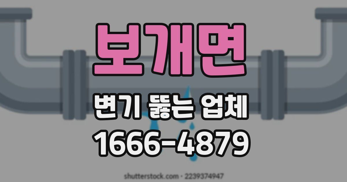 보개면 변기 뚫는 업체