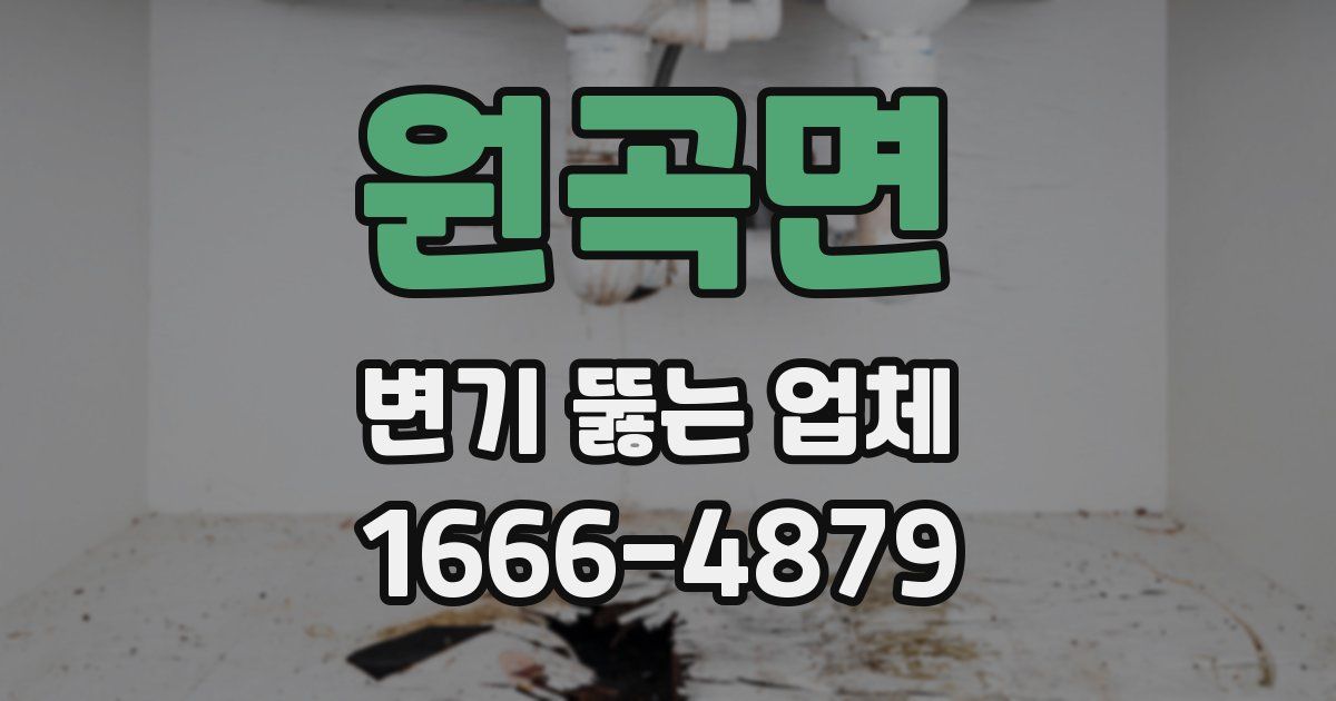원곡면 변기 뚫는 업체