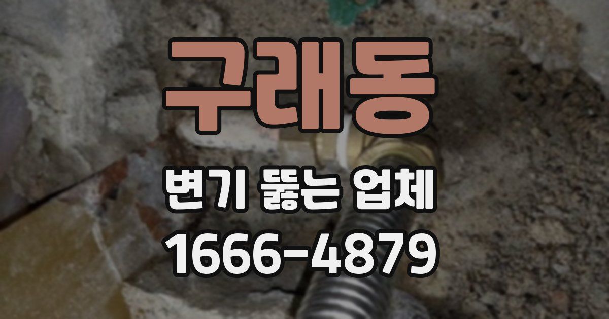 구래동 변기 뚫는 업체