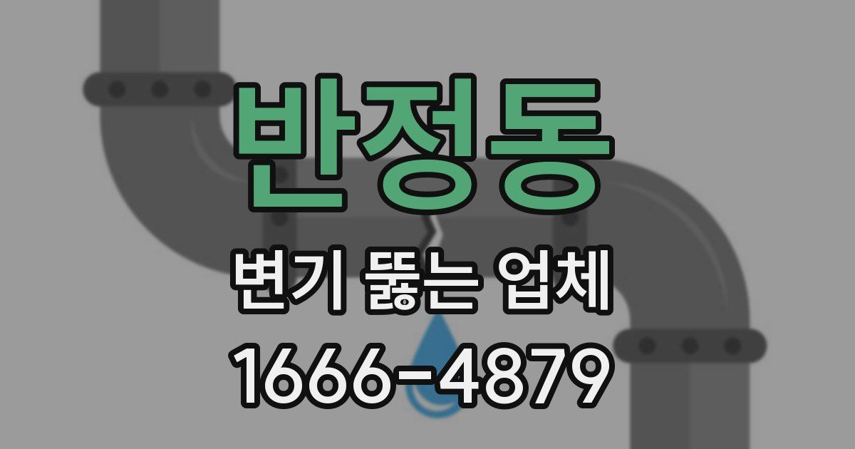 반정동 변기 뚫는 업체