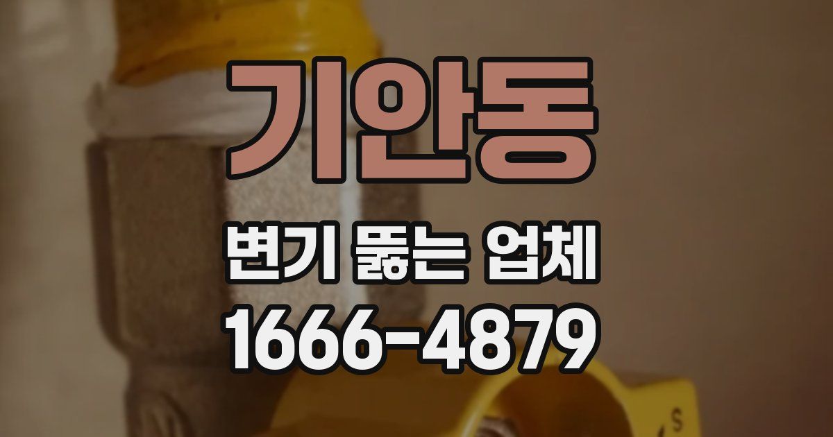 기안동 변기 뚫는 업체