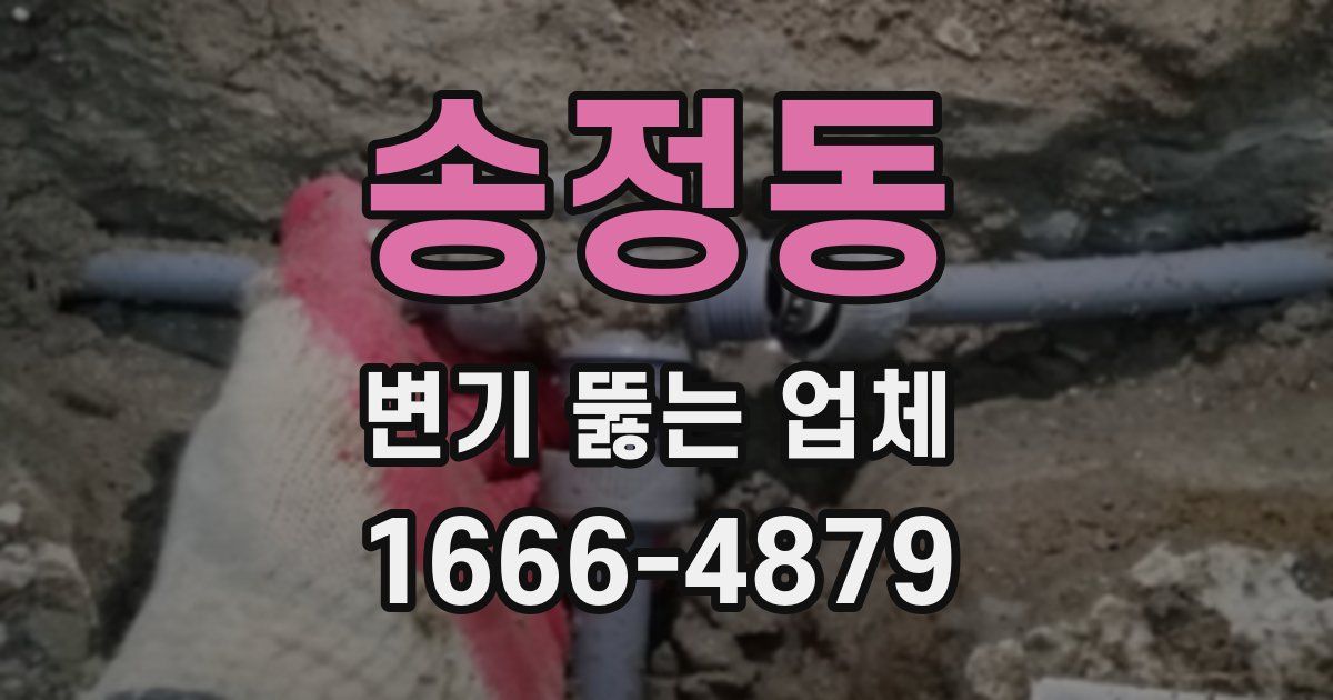 송정동 변기 뚫는 업체