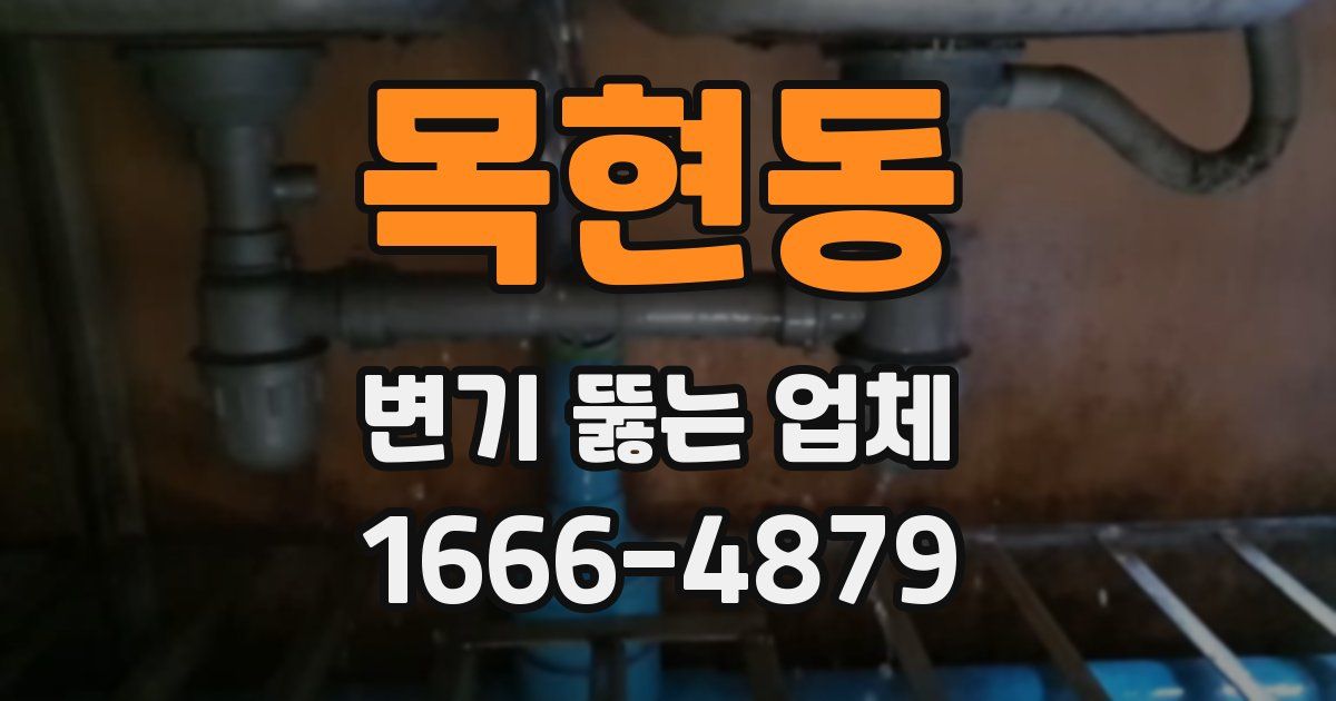 목현동 변기 뚫는 업체