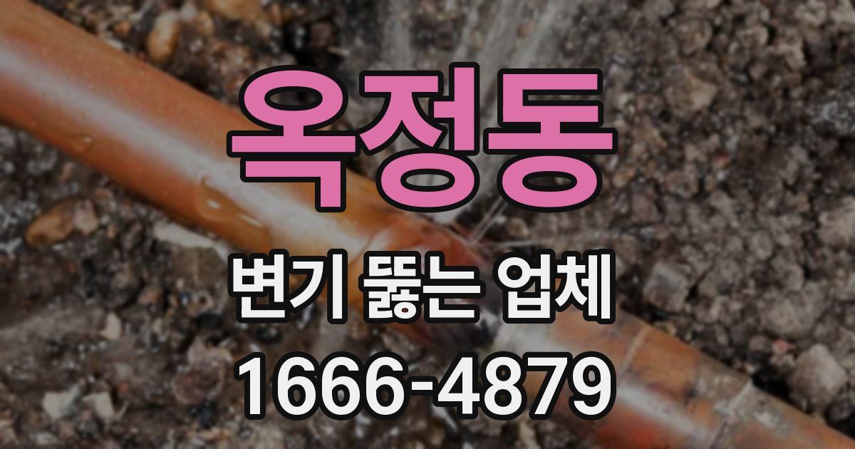 옥정동 변기 뚫는 업체
