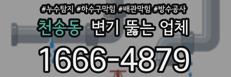 천송동 변기 뚫는 업체