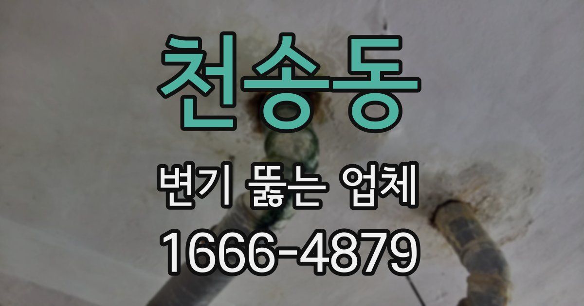 천송동 변기 뚫는 업체