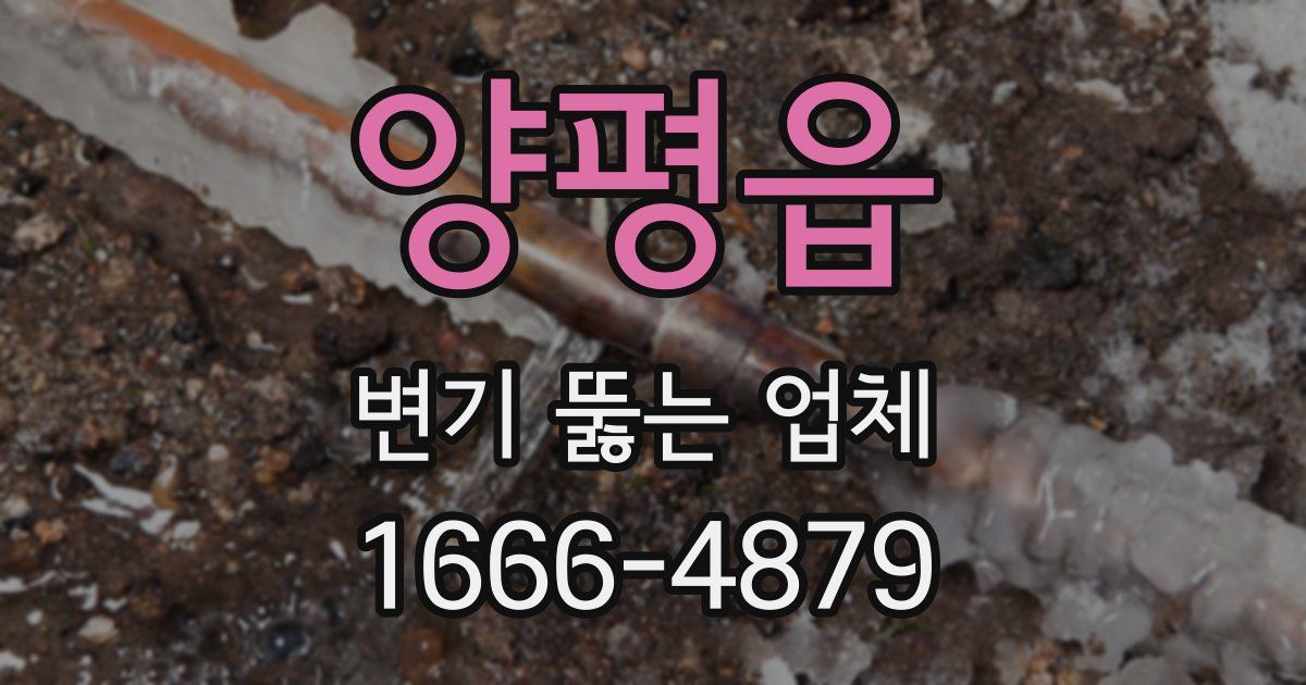 양평읍 변기 뚫는 업체